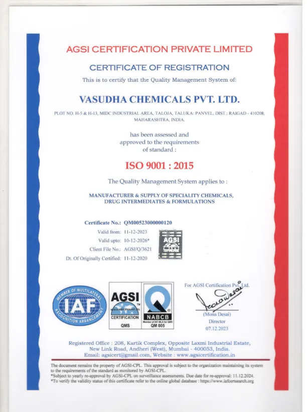 ISO Certificate Updated